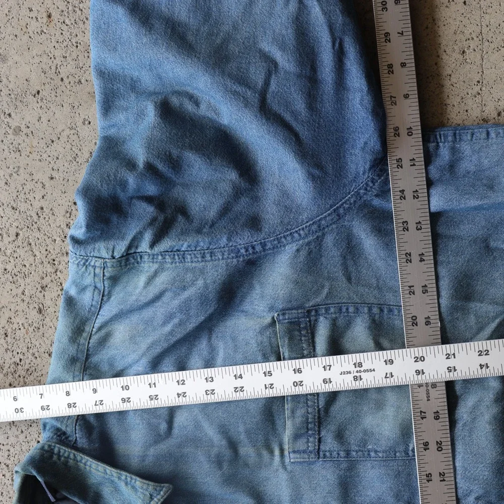 Vintage Wrangler Mens XL Quilted Lined Denim Shirt Jacket Faded Blue Workwear